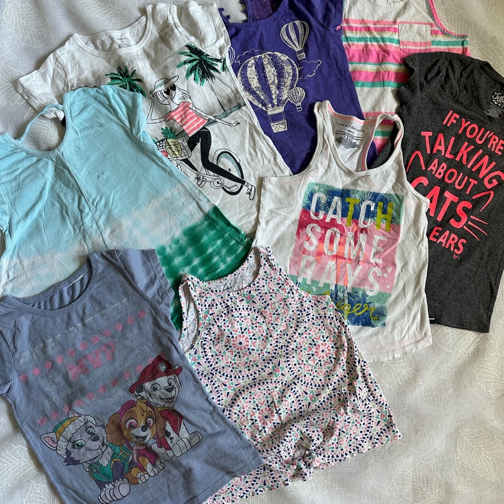 Girls Tshirts and tops (size 7)